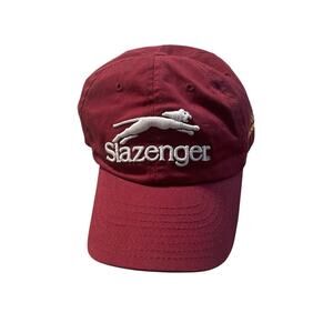Slazenger Golf Raw Distance Maroon With Logo Adjustable Strapback Hat
